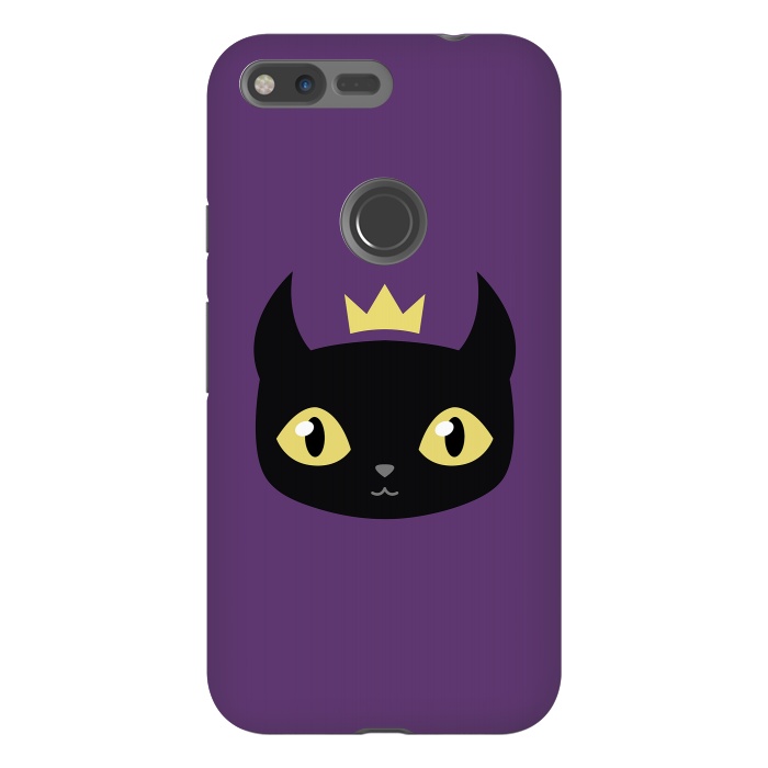 Pixel XL StrongFit Black cat king by Laura Nagel