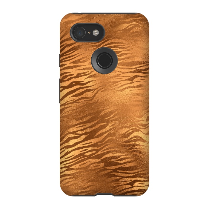 Pixel 3 StrongFit Copper Tiger Fur by  Utart