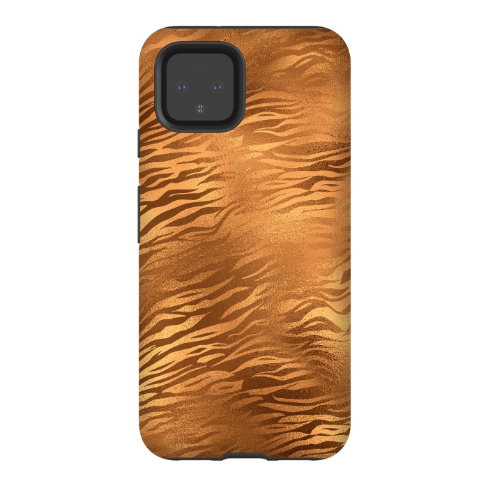 Pixel 4 StrongFit Copper Tiger Fur by  Utart