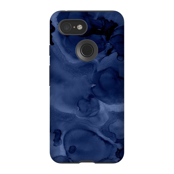 Pixel 3 StrongFit Blue Ink Marble by  Utart
