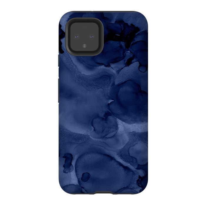 Pixel 4 StrongFit Blue Ink Marble by  Utart
