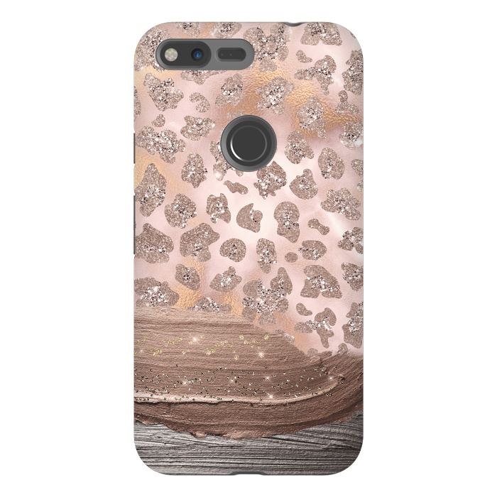 Pixel XL StrongFit Blush Cheetah Skin with thick paint strokes by  Utart