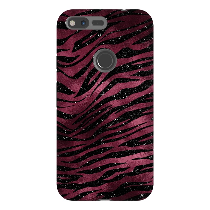 Pixel XL StrongFit Bordeaux and black Tiger Skin by  Utart
