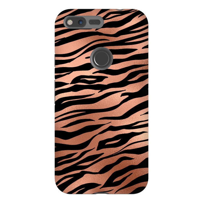 Pixel XL StrongFit Copper and Black Tiger Skin by  Utart