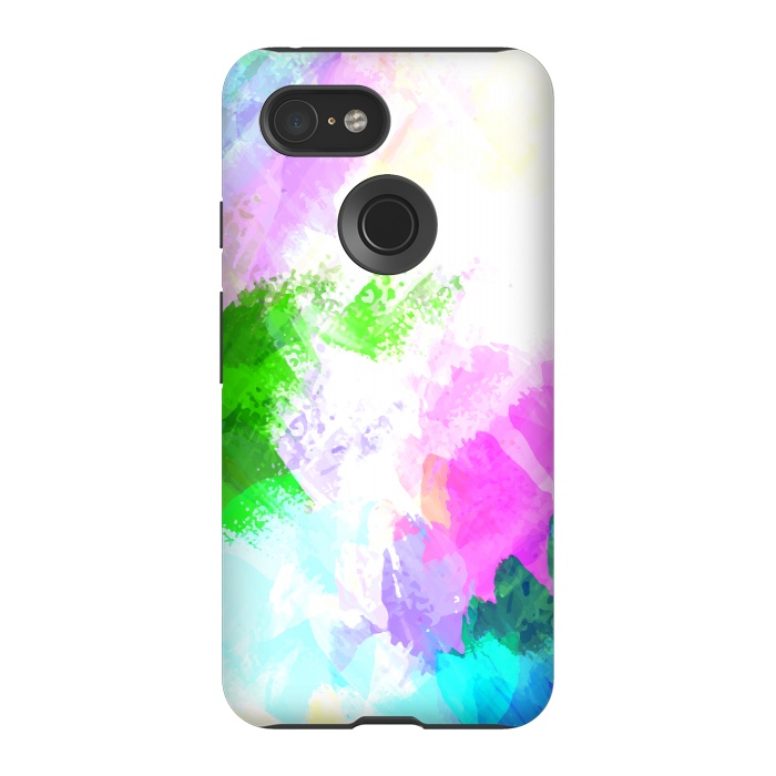 Pixel 3 StrongFit Abstract watercolor paint by Bledi