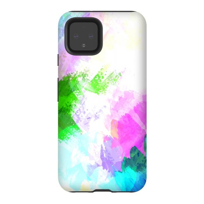 Pixel 4 StrongFit Abstract watercolor paint by Bledi