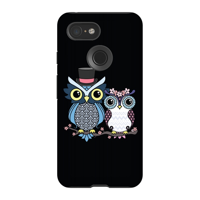 Pixel 3 StrongFit Owl love  by Laura Nagel