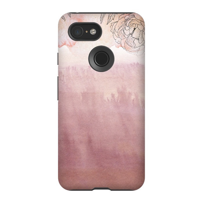 Pixel 3 StrongFit Blush ink and florals by  Utart