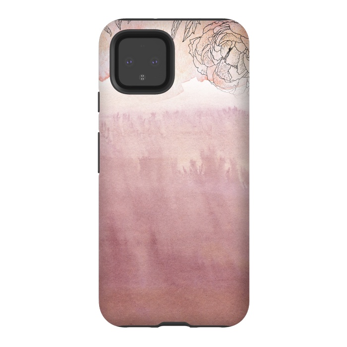 Pixel 4 StrongFit Blush ink and florals by  Utart