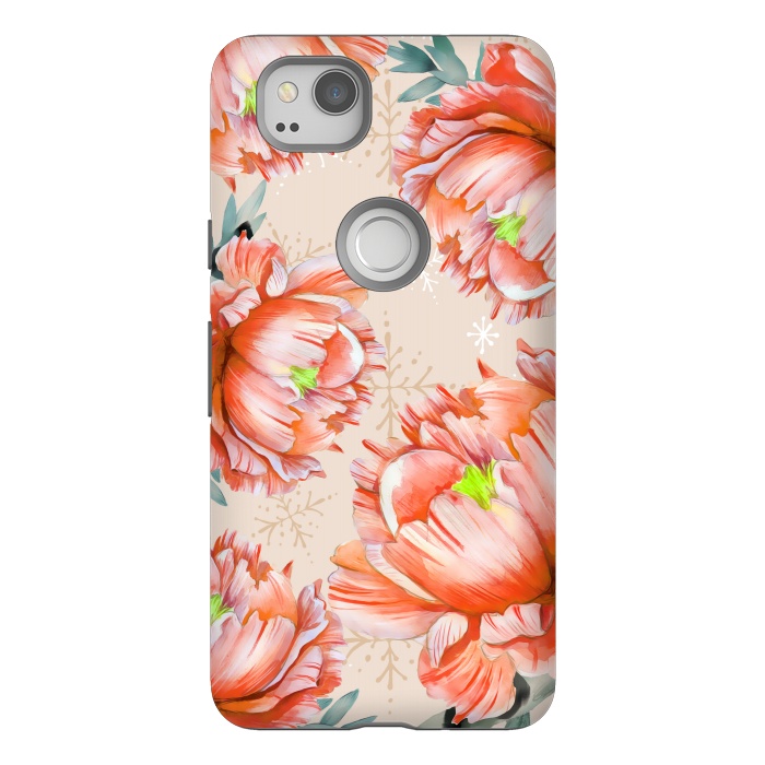 Pixel 2 StrongFit Lovely Peony by Creativeaxle