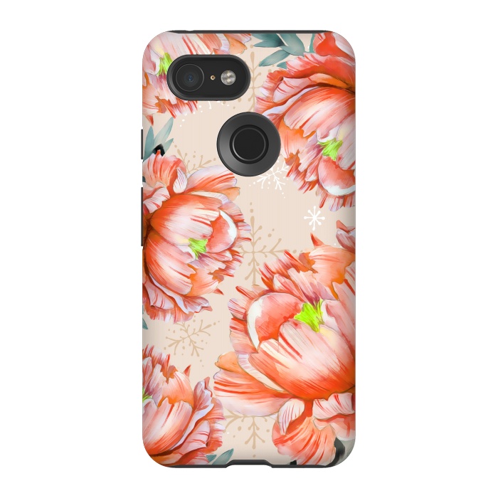 Pixel 3 StrongFit Lovely Peony by Creativeaxle