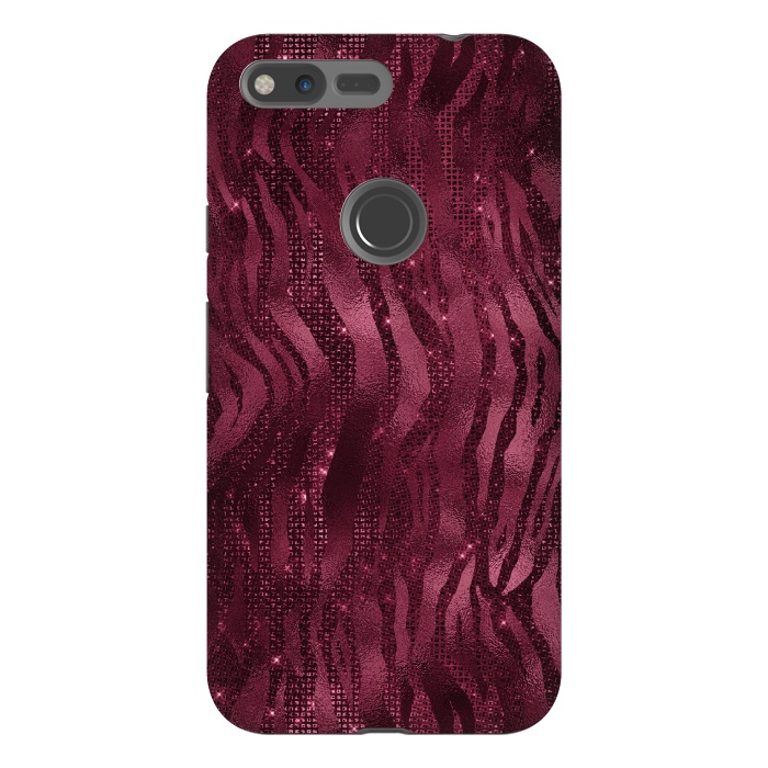 Pixel XL StrongFit Purple Pink Tiger Skin by  Utart