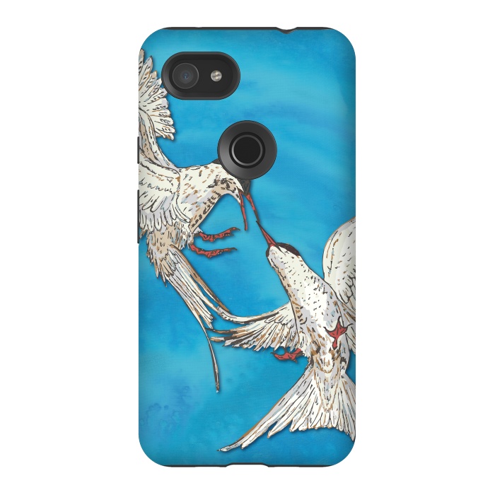 Pixel 3AXL StrongFit Arctic Terns by Lotti Brown