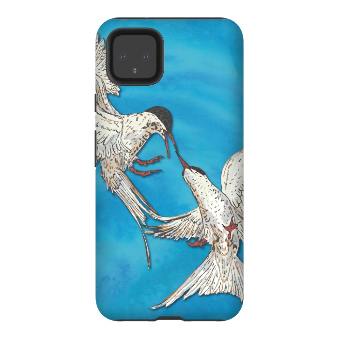 Pixel 4XL StrongFit Arctic Terns by Lotti Brown