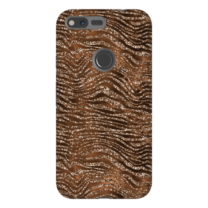 Pixel XL StrongFit Jungle Journey - Copper Safari Tiger Skin Pattern 1 by  Utart