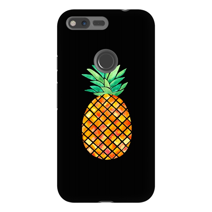 Pixel XL StrongFit Pineapple On Black  by Amaya Brydon