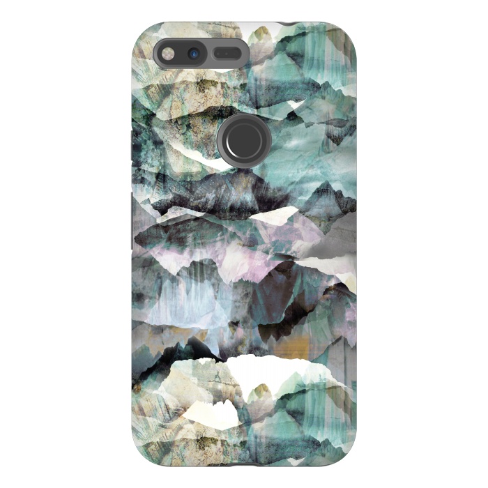 Pixel XL StrongFit Painted marble mountains gemstones by Oana 