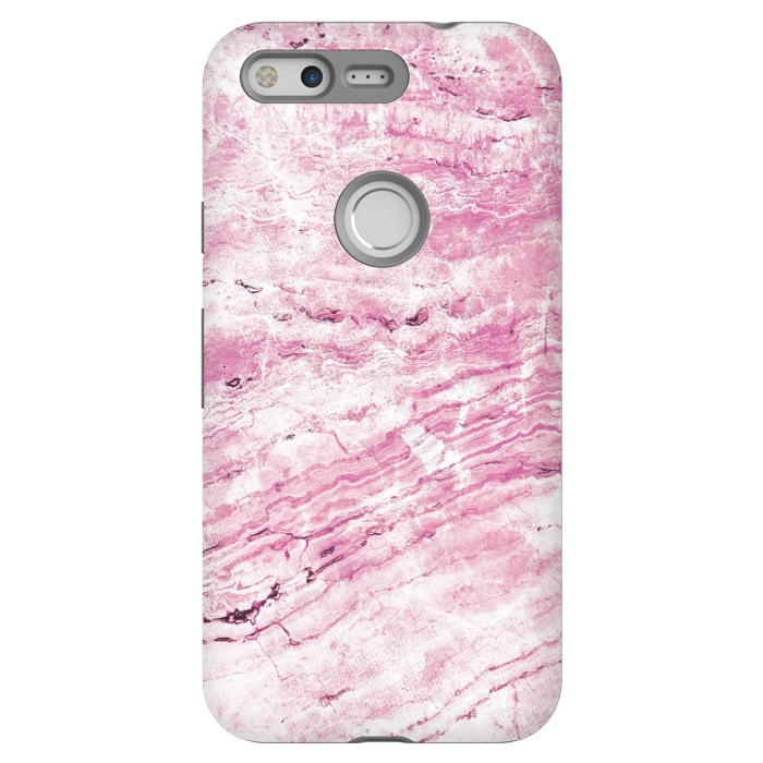 Pixel StrongFit Pink striped marble by Oana 