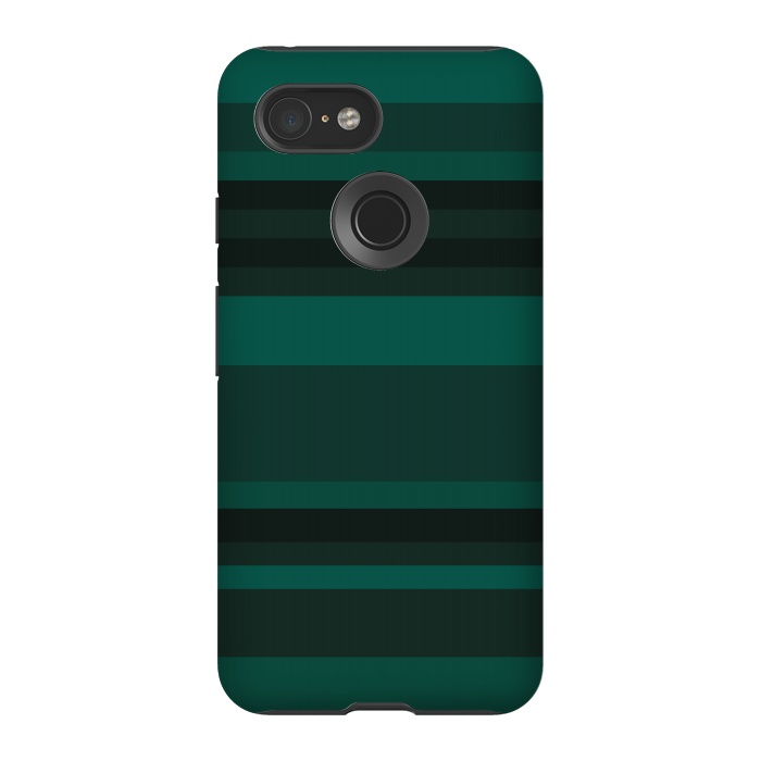 Pixel 3 StrongFit Green Stripes by Dhruv Narelia