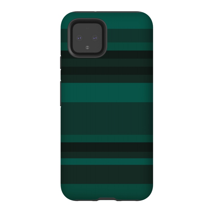 Pixel 4 StrongFit Green Stripes by Dhruv Narelia