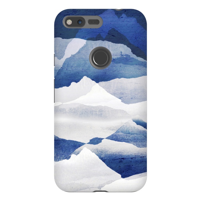 Pixel XL StrongFit Blue elegant snowy mountains by Oana 