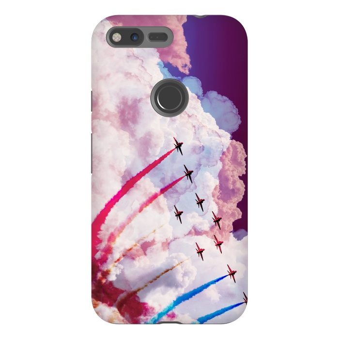 Pixel XL StrongFit Red purple airplane air show by Oana 