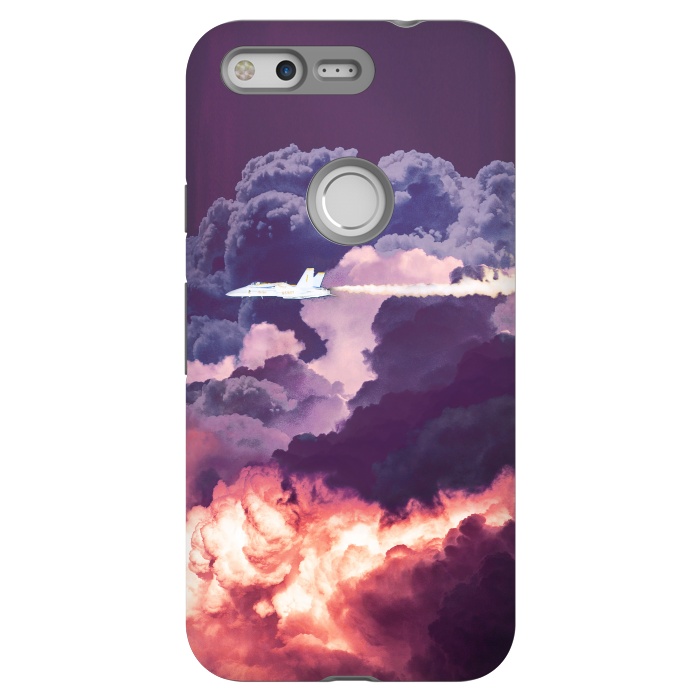 Pixel StrongFit Plane and purple clouds by Oana 