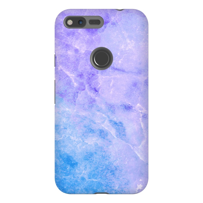 Pixel XL StrongFit Purple blue marble stone by Oana 