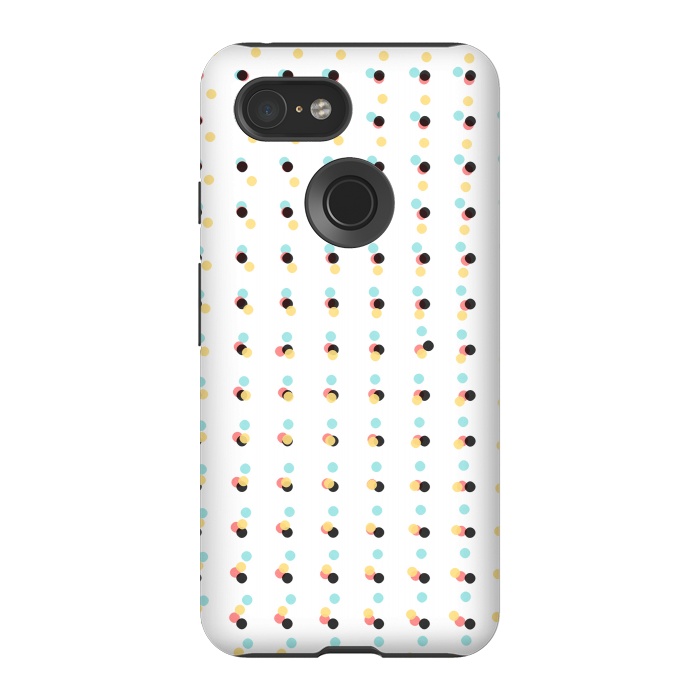 Pixel 3 StrongFit Abstract Painting Polka Dots Pattern by amini54