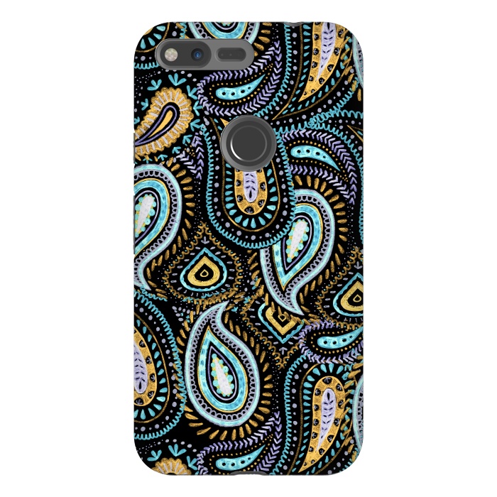 Pixel XL StrongFit Hand sketched paisley pattern by Oana 