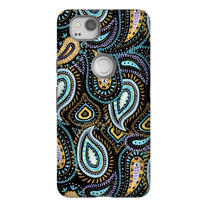 Pixel 2 StrongFit Hand sketched paisley pattern by Oana 