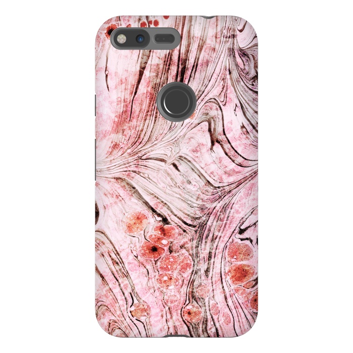 Pixel XL StrongFit Brushed dust pink marble paper by Oana 