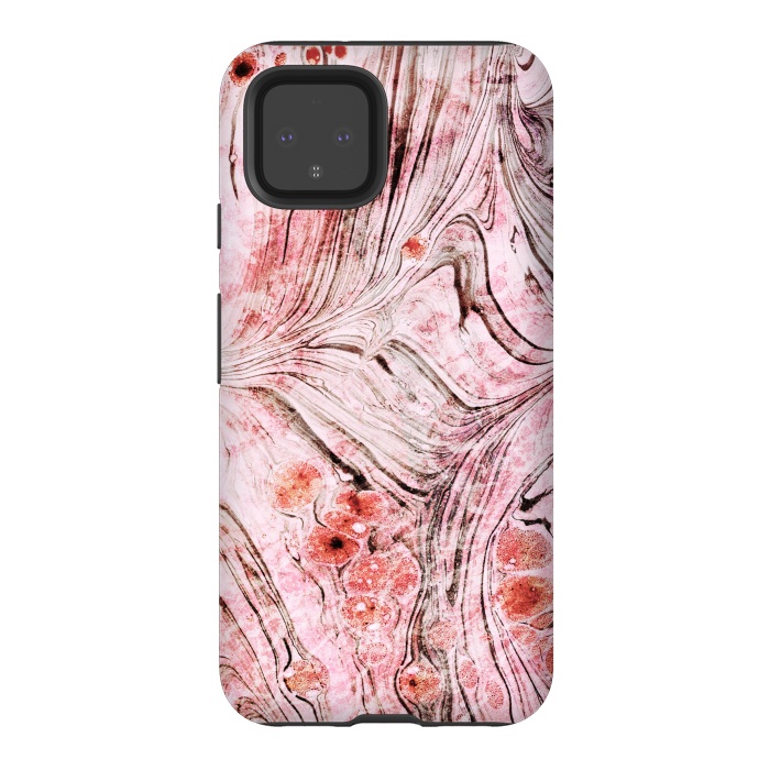 Pixel 4 StrongFit Brushed dust pink marble paper by Oana 