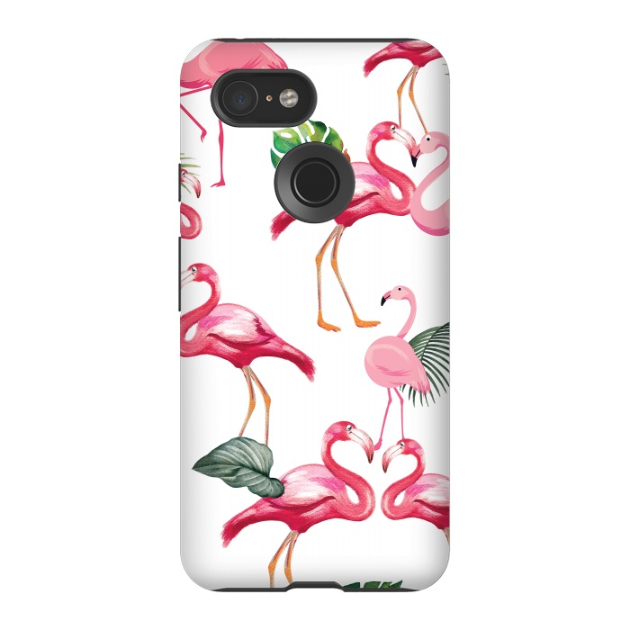 Pixel 3 StrongFit Flamingos Love Pattern by Bledi