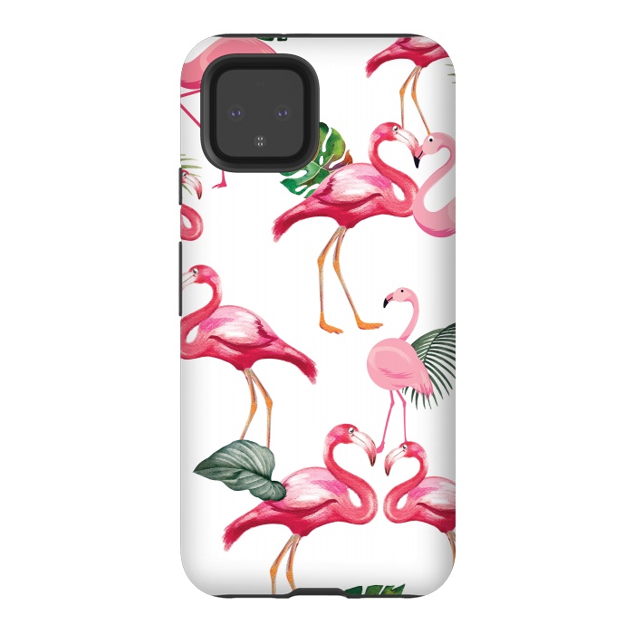 Pixel 4 StrongFit Flamingos Love Pattern by Bledi