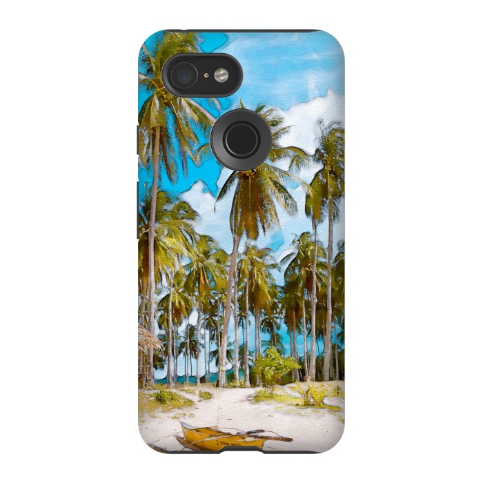 Pixel 3 StrongFit Coconut Tree Beach by Creativeaxle