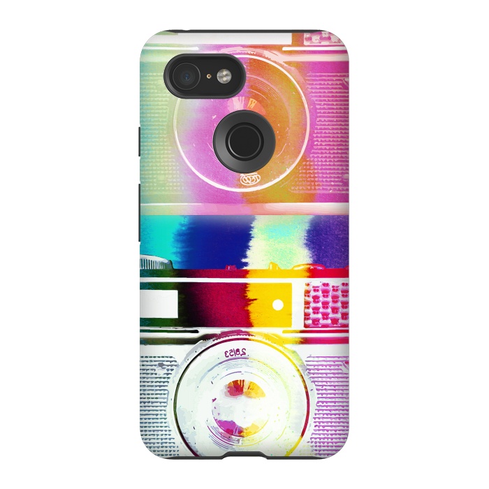 Pixel 3 StrongFit Colorful vintage cameras by Oana 