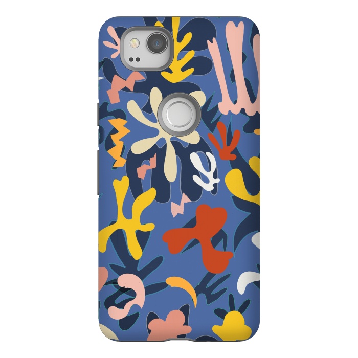 Pixel 2 StrongFit Colorful Matisse inspired colorful pattern by Oana 