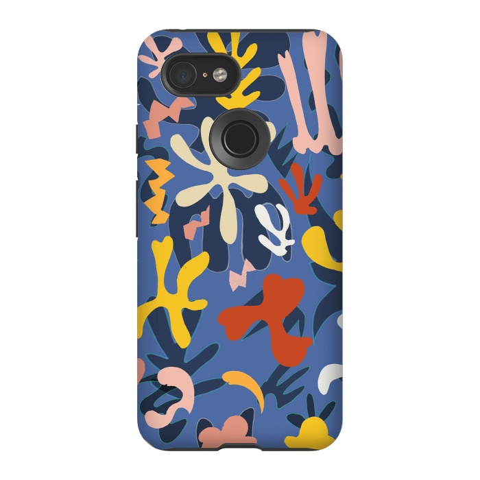 Pixel 3 StrongFit Colorful Matisse inspired colorful pattern by Oana 