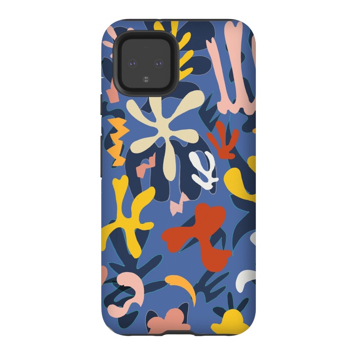 Pixel 4 StrongFit Colorful Matisse inspired colorful pattern by Oana 