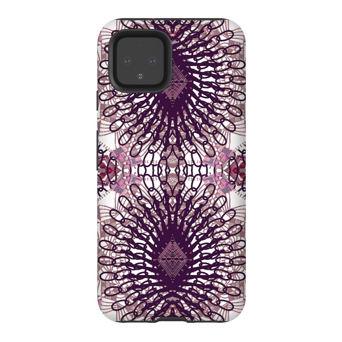 Pixel 4 StrongFit Ethnic lace and embroidery mandalas by Oana 