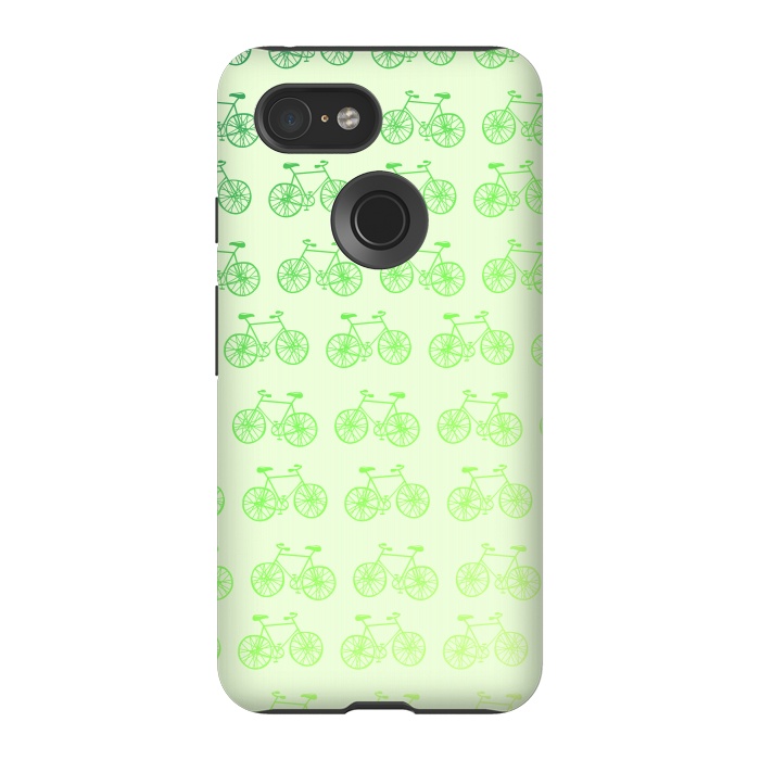 Pixel 3 StrongFit Green Bikes by Carlos Maciel