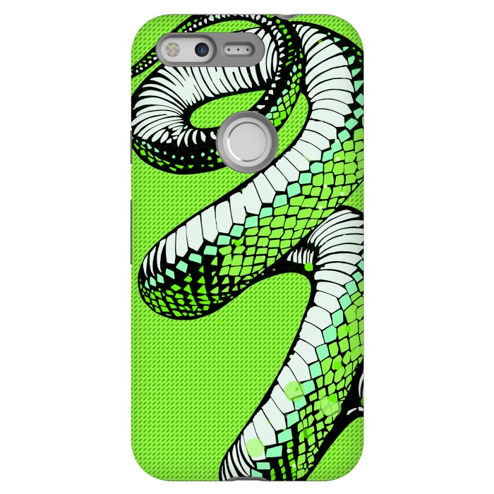 Pixel StrongFit Green Snake by Carlos Maciel