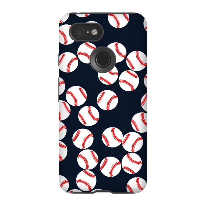 Pixel 3 StrongFit Cute Baseball Print by Karolina