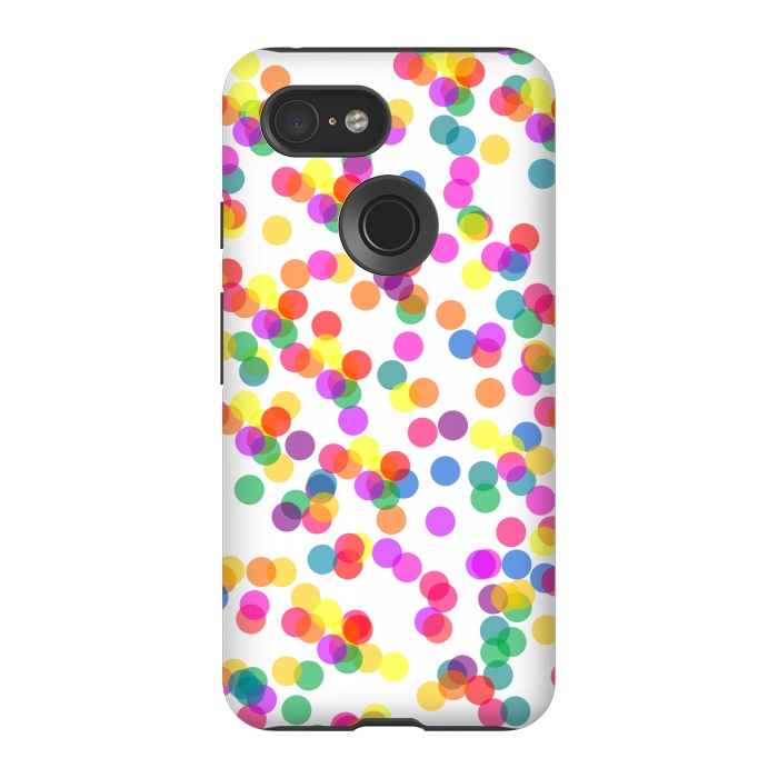 Pixel 3 StrongFit Colorful Confetti by Karolina