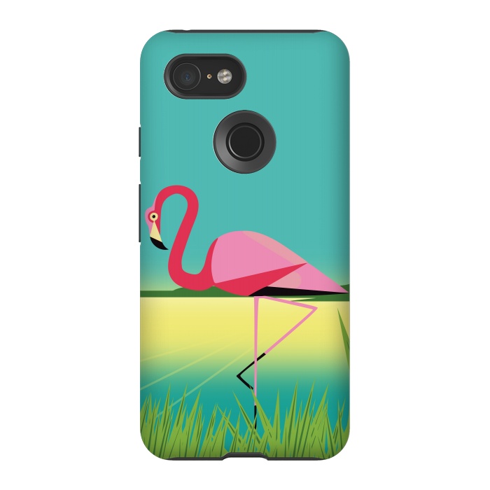 Pixel 3 StrongFit Flamingo Landscape by Carlos Maciel