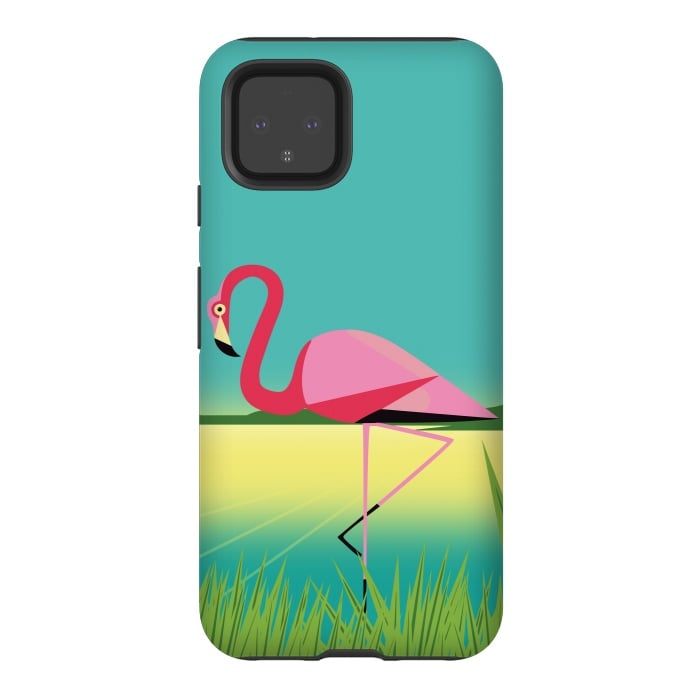 Pixel 4 StrongFit Flamingo Landscape by Carlos Maciel