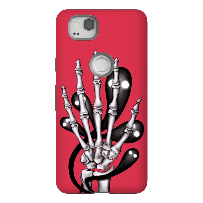 Pixel 2 StrongFit Skeleton Hand With Creepy Ghosts Gothic by Boriana Giormova