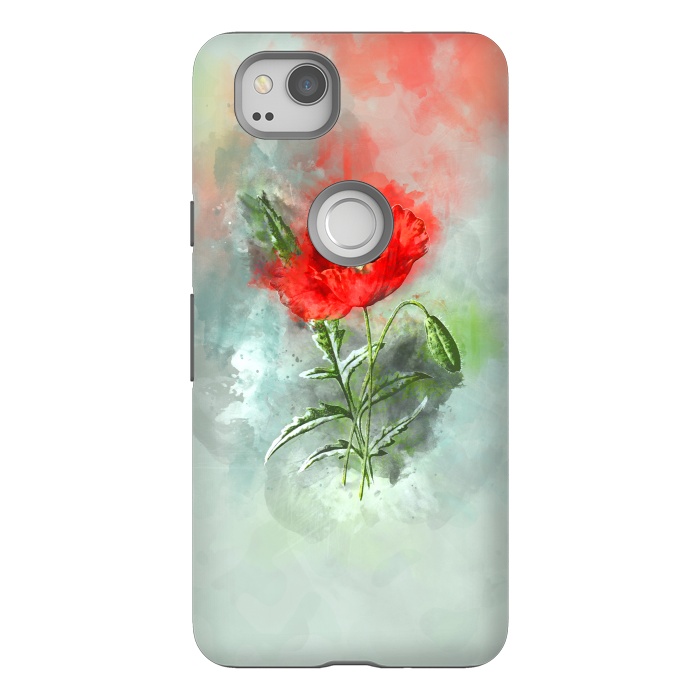 Pixel 2 StrongFit Red Poppy by Creativeaxle