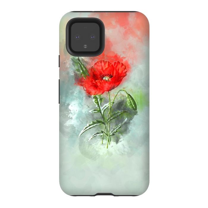 Pixel 4 StrongFit Red Poppy by Creativeaxle